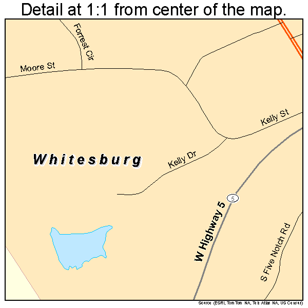 Whitesburg, Georgia road map detail
