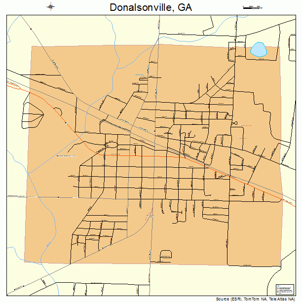 Donalsonville, GA street map