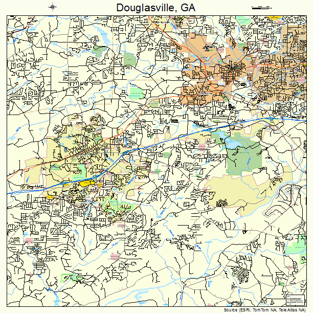 Douglasville, GA street map