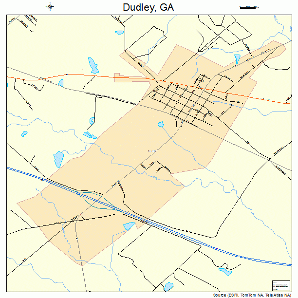 Dudley, GA street map