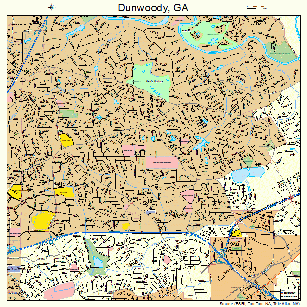 Dunwoody, GA street map