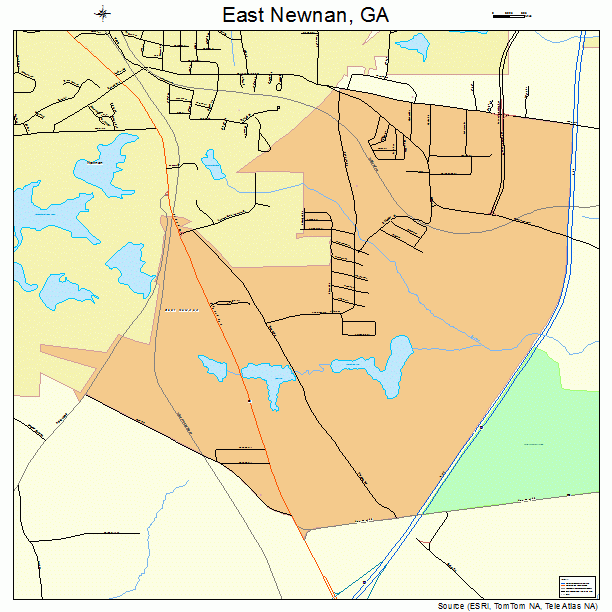 East Newnan, GA street map