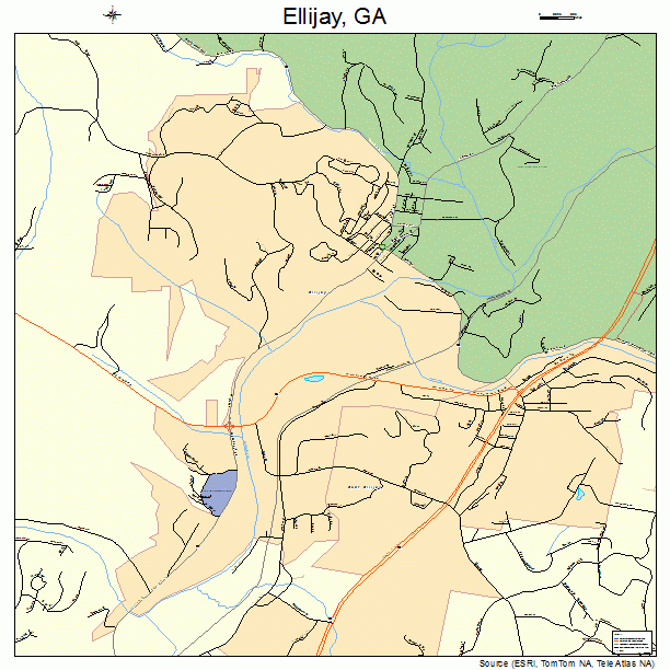 Ellijay, GA street map