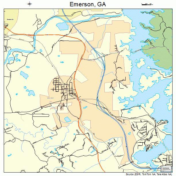 Emerson, GA street map