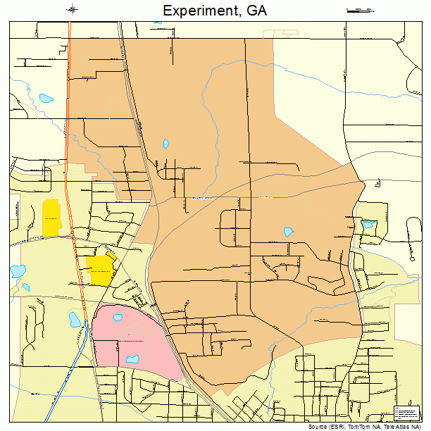 Experiment, GA street map