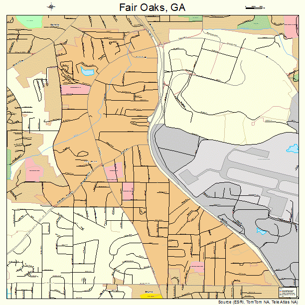 Fair Oaks, GA street map