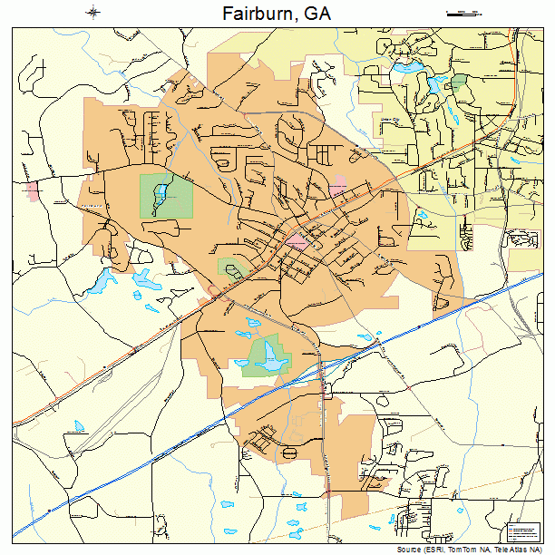 Fairburn, GA street map