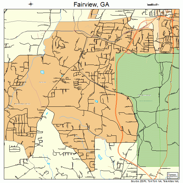 Fairview, GA street map