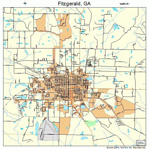 Fitzgerald, GA street map