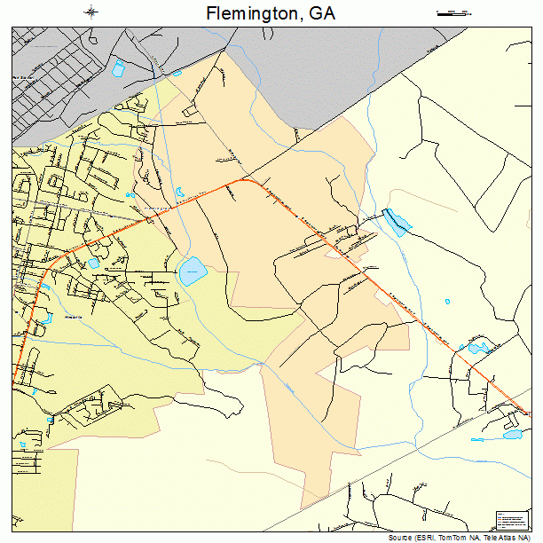 Flemington, GA street map