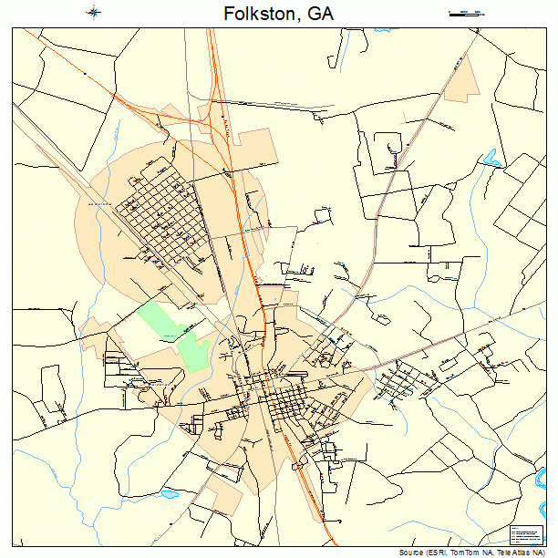 Folkston, GA street map