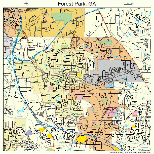 Forest Park, GA street map