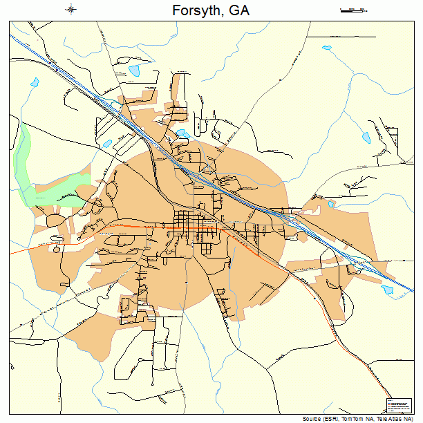 Forsyth, GA street map