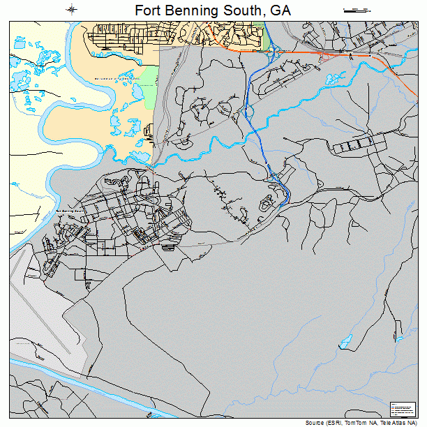 Fort Benning South, GA street map
