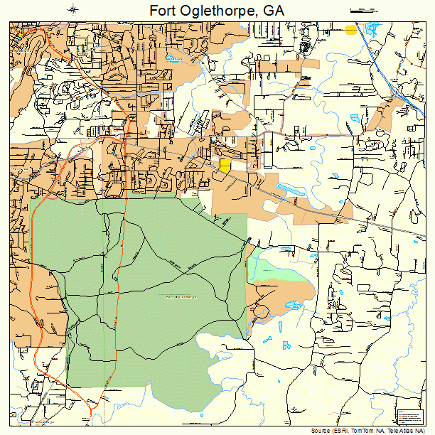 Fort Oglethorpe, GA street map