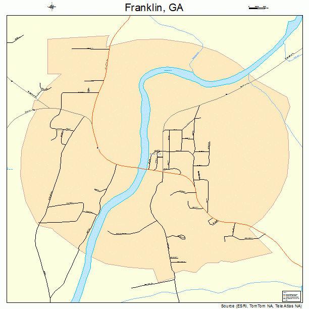 Franklin, GA street map