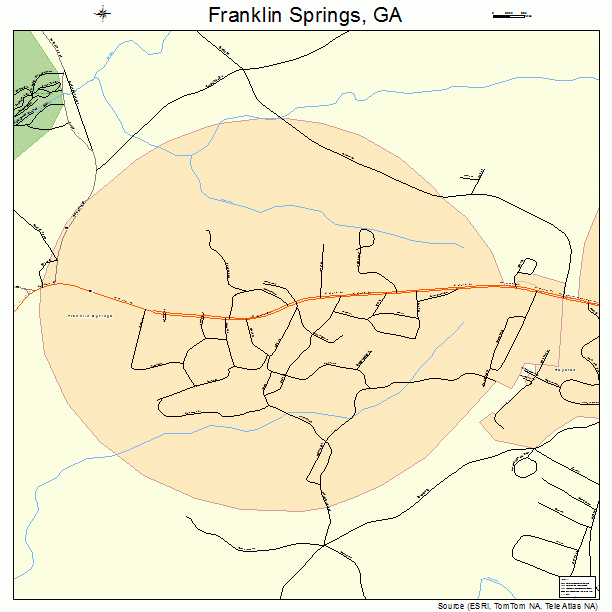 Franklin Springs, GA street map