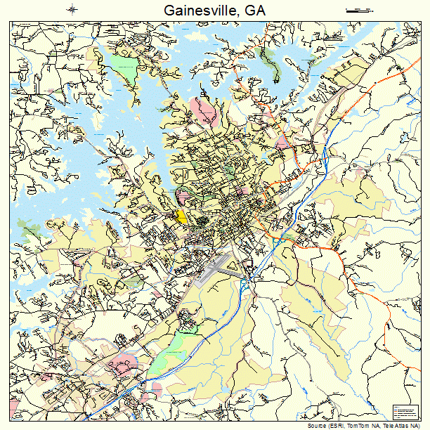 Gainesville, GA street map