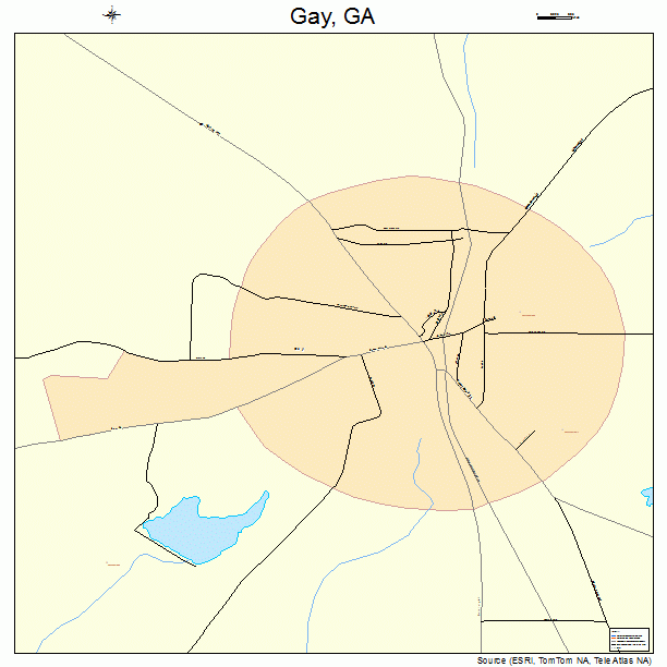 Gay, GA street map