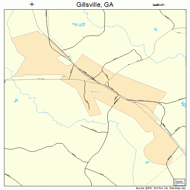 Gillsville, GA street map