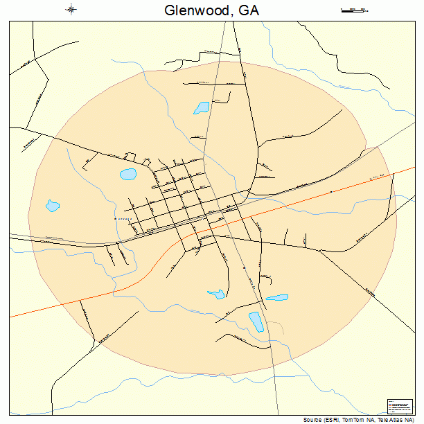 Glenwood, GA street map