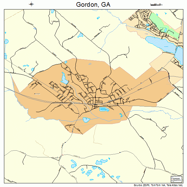 Gordon, GA street map