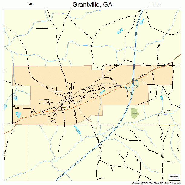Grantville, GA street map