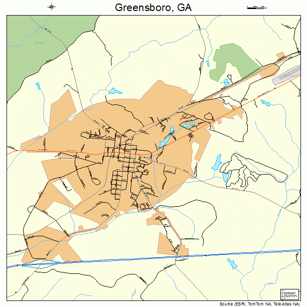 Greensboro, GA street map