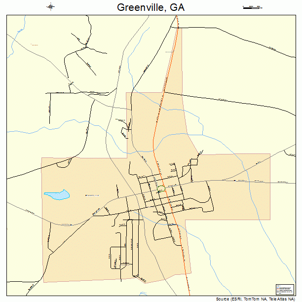 Greenville, GA street map