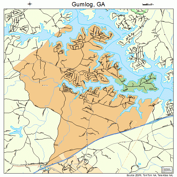 Gumlog, GA street map