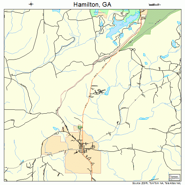 Hamilton, GA street map