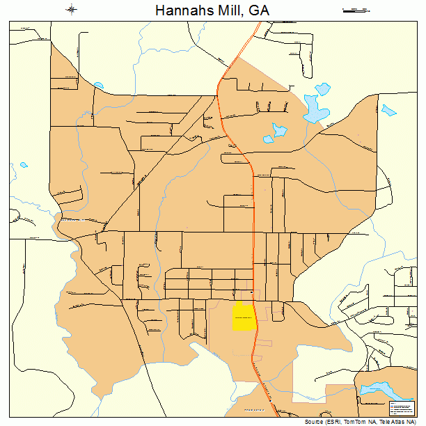 Hannahs Mill, GA street map