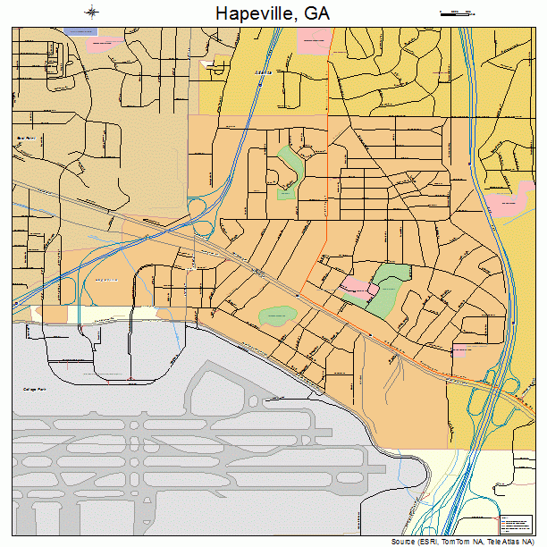 Hapeville, GA street map