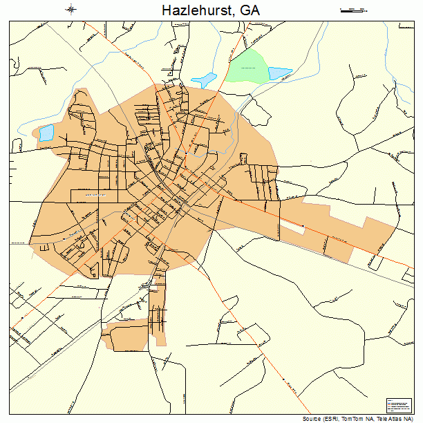 Hazlehurst, GA street map