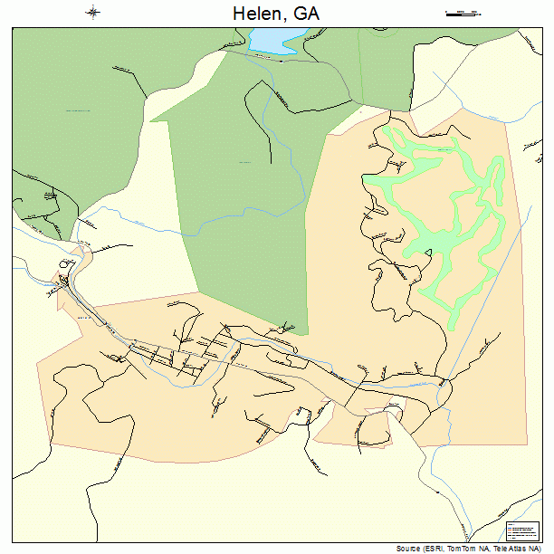 Helen, GA street map