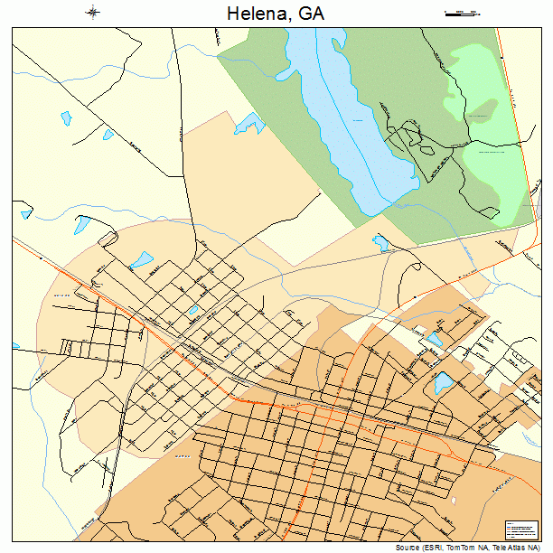 Helena, GA street map