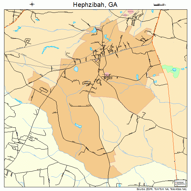 Hephzibah, GA street map
