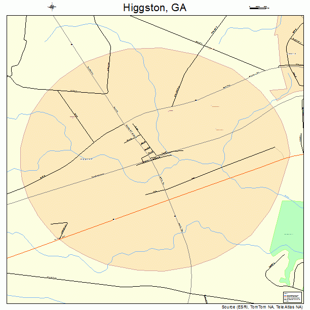 Higgston, GA street map