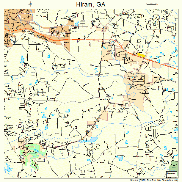 Hiram, GA street map