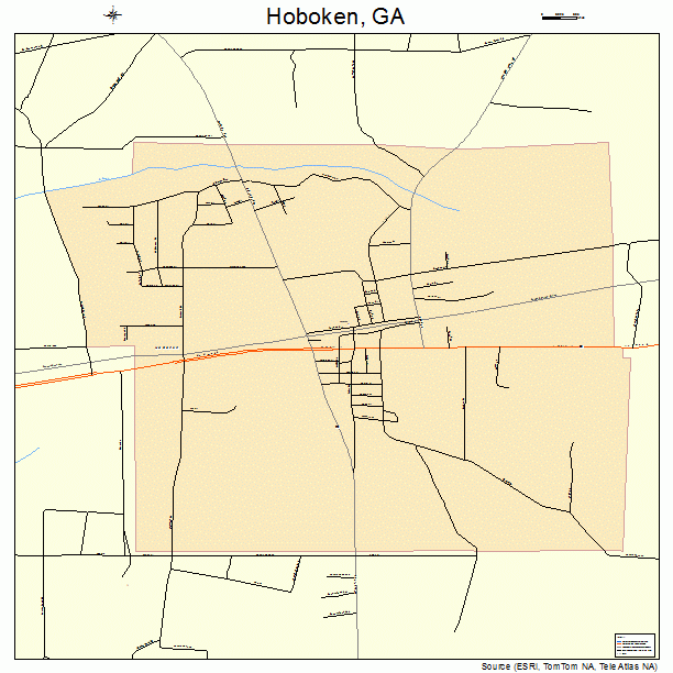Hoboken, GA street map
