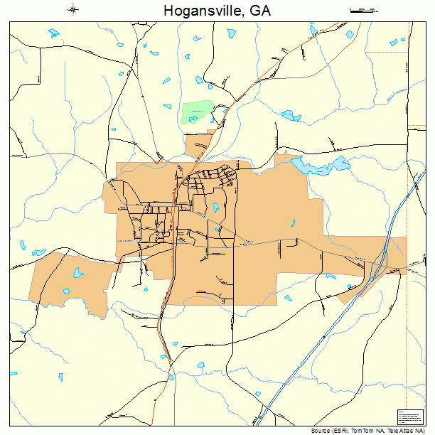 Hogansville, GA street map