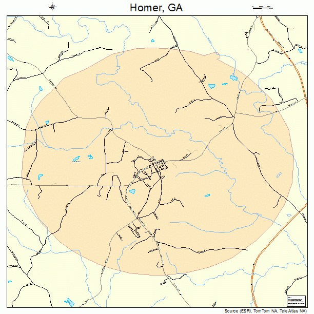 Homer, GA street map