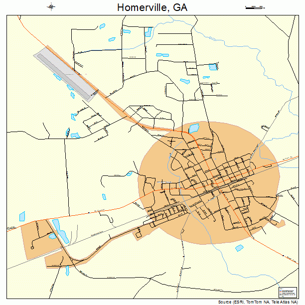 Homerville, GA street map
