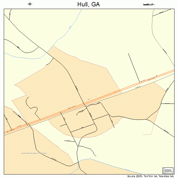 Hull, GA street map