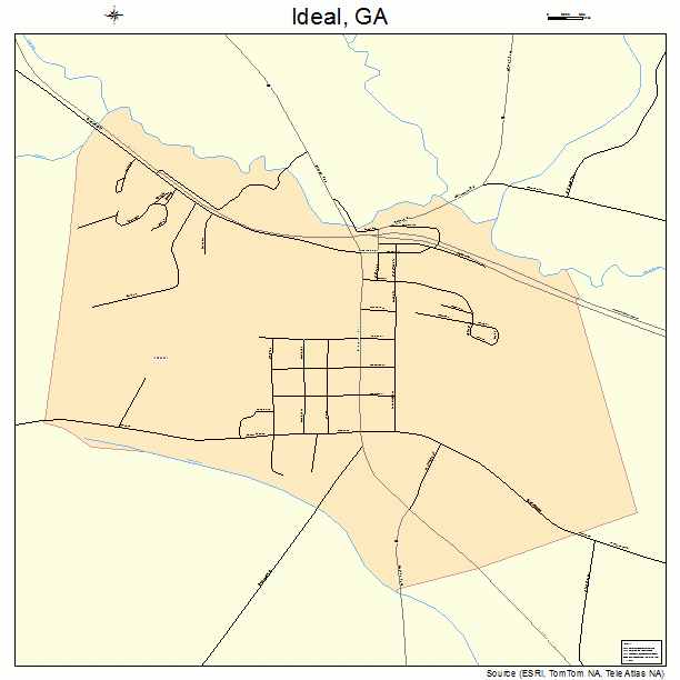 Ideal, GA street map