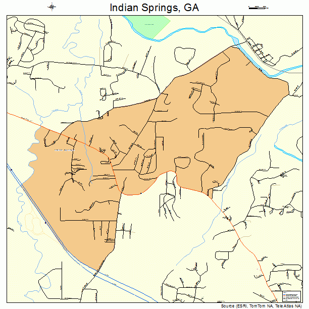 Indian Springs, GA street map