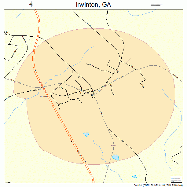 Irwinton, GA street map