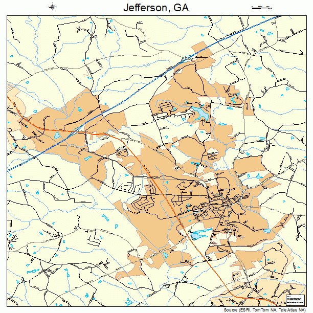 Jefferson, GA street map