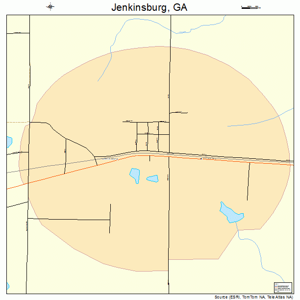 Jenkinsburg, GA street map