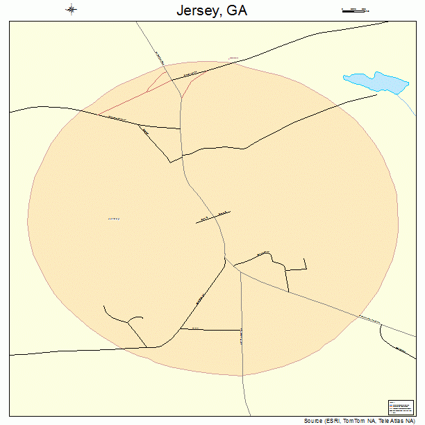 Jersey, GA street map